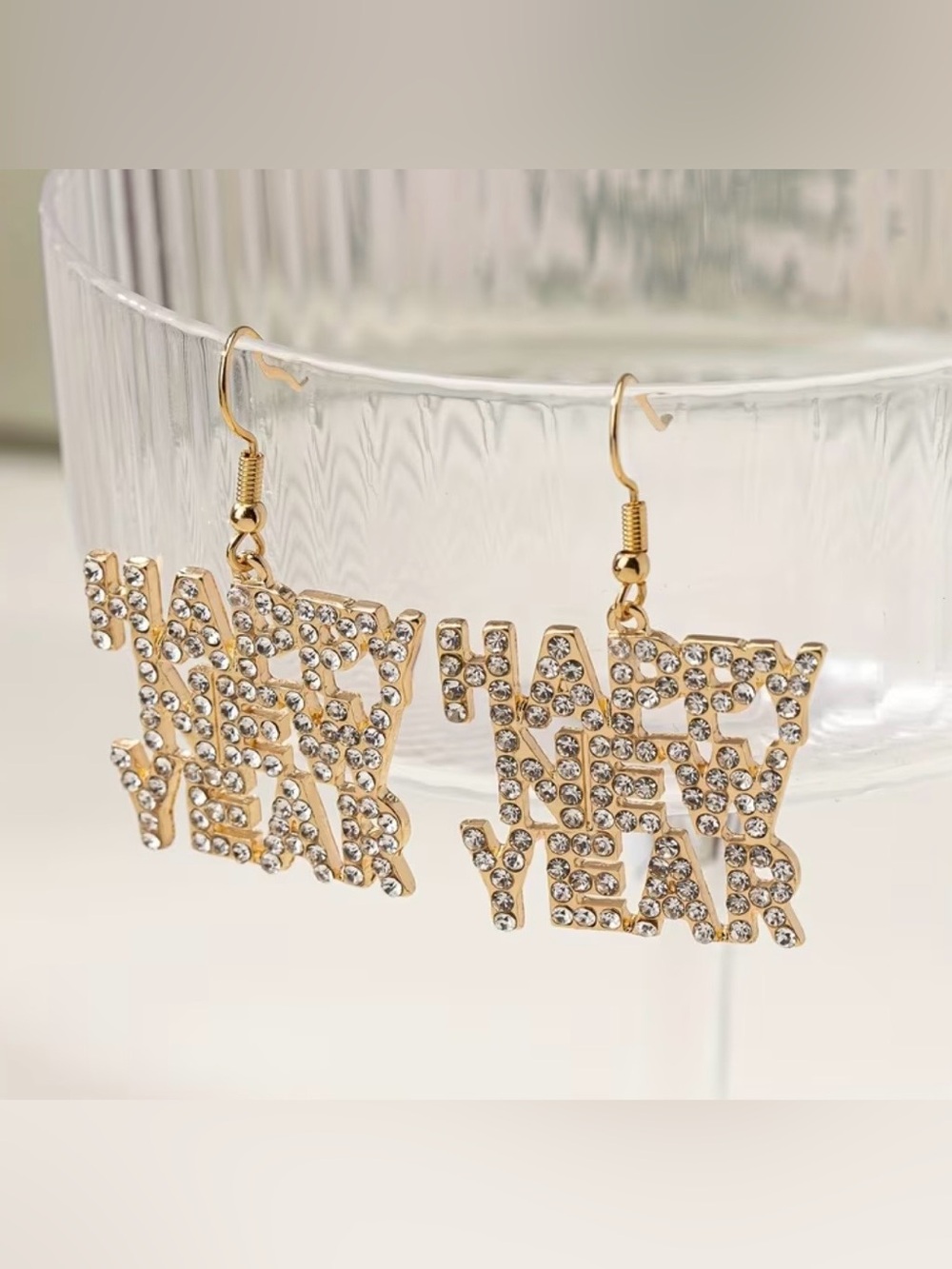 Crystal-Studded Fashion Earrings in Gold & Silver NWOT